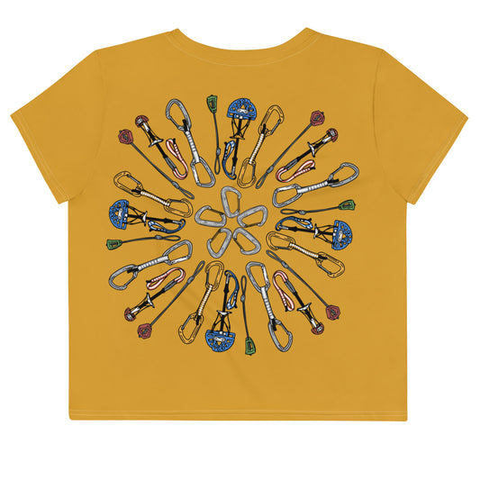 Gear Mandala - Crop Top - Gold